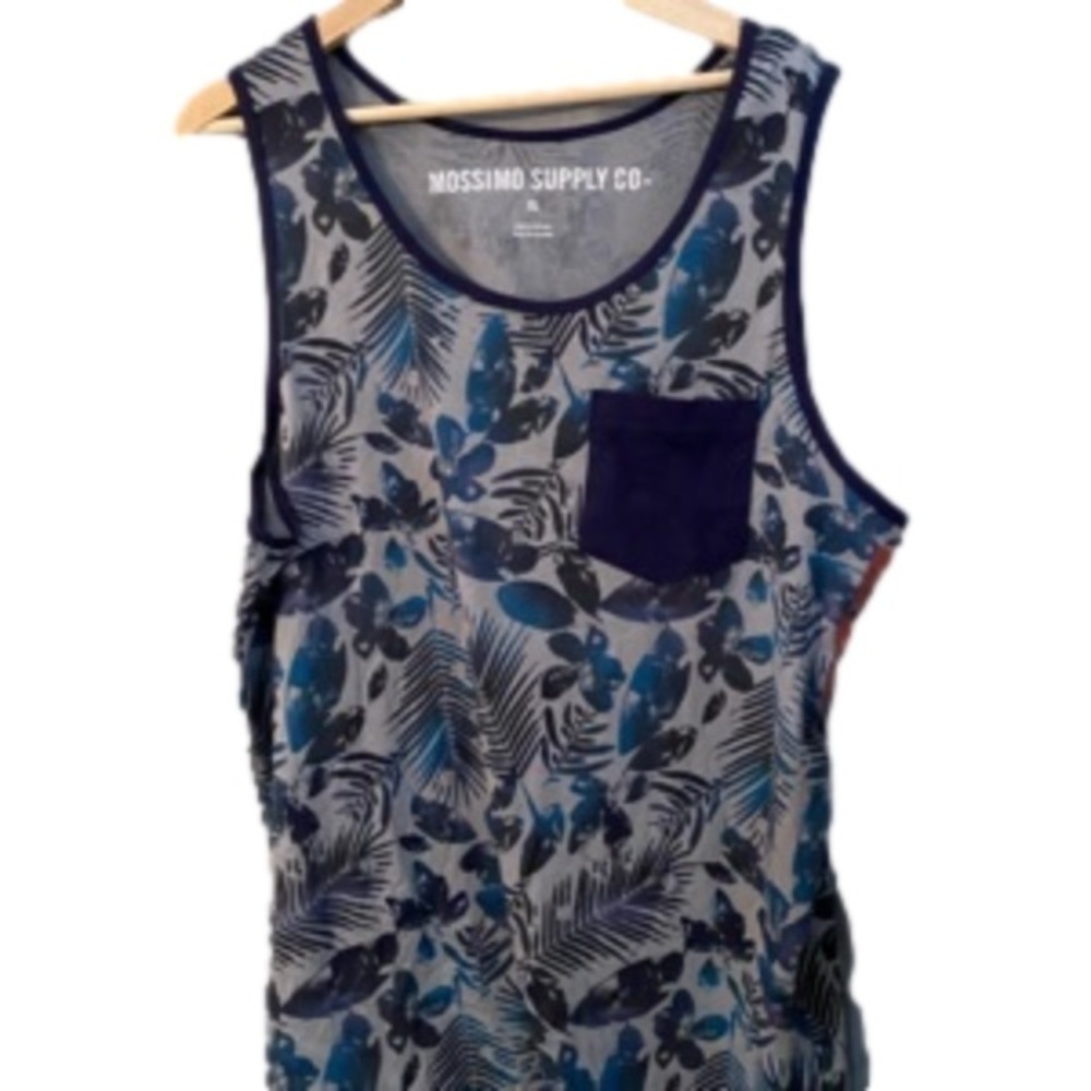 Copy - NWT Mossimo Blue and Gray Tropical Tank Mens Size XL